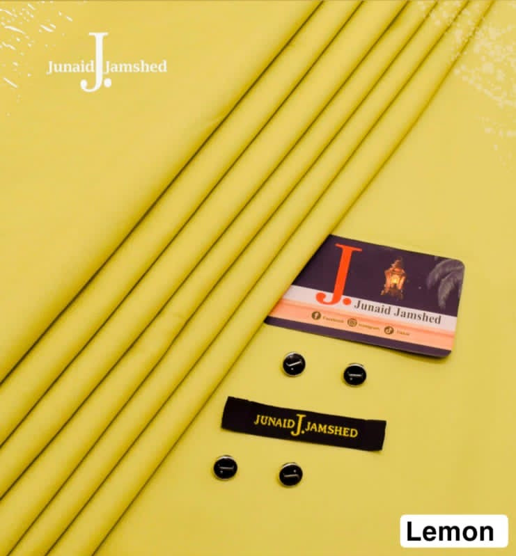 J. Junaid Jamshaid Online All Season Wash & Wear Boski For Men Lemon