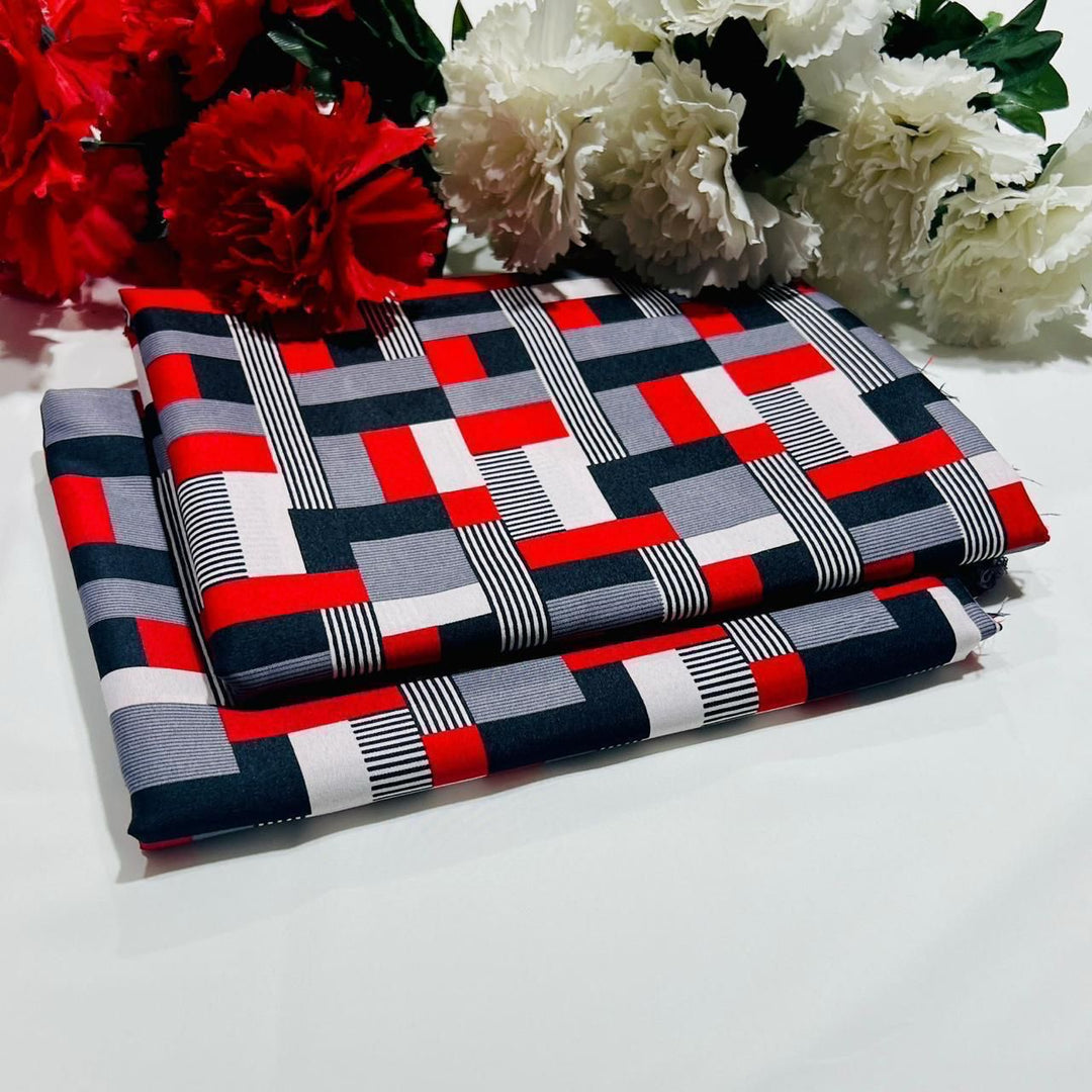 Micro Polo Cotton 2pcs Suit Red Black Fation