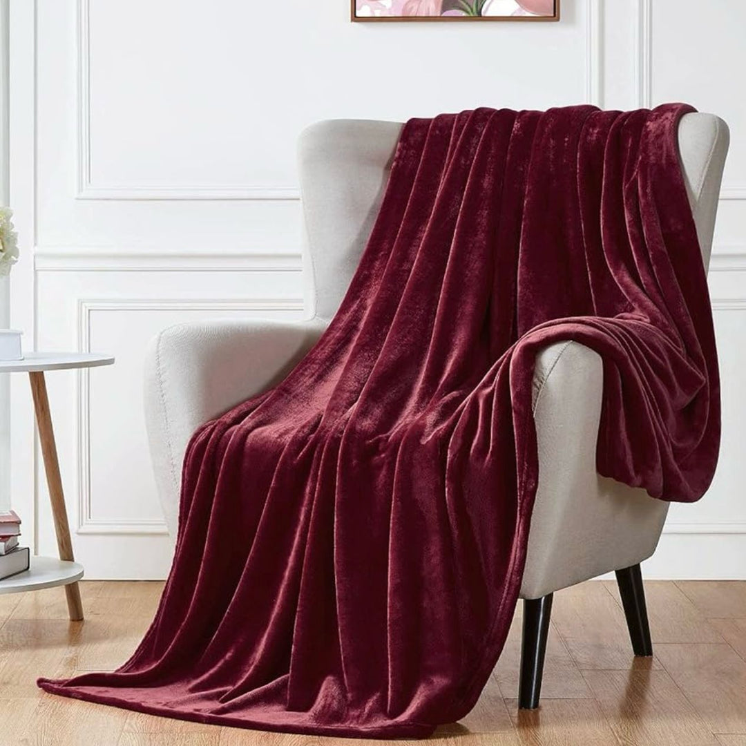 Export Quality Flees AC Blanket Velvet Merlot