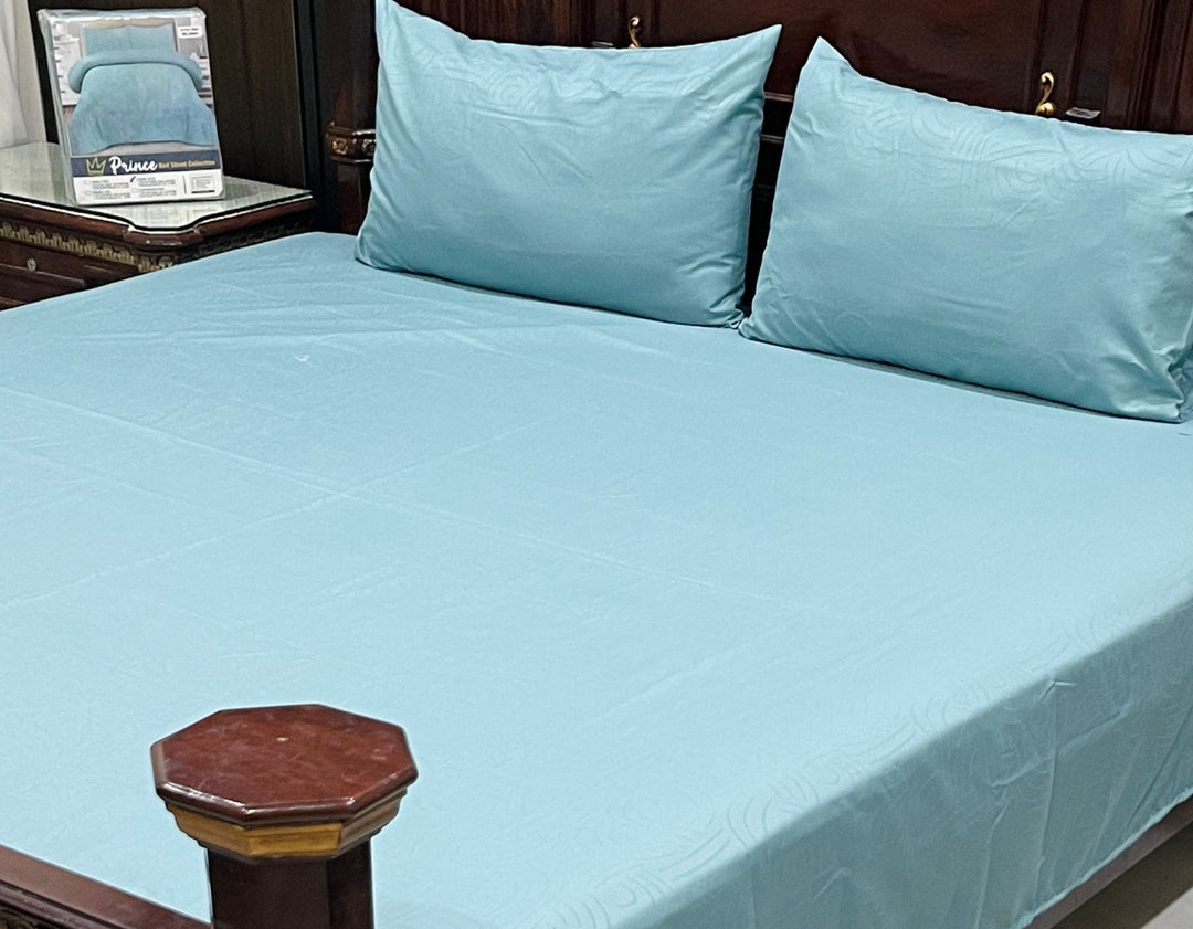 Micro Cotton Fabric King size Bedsheet Aqua Bliss