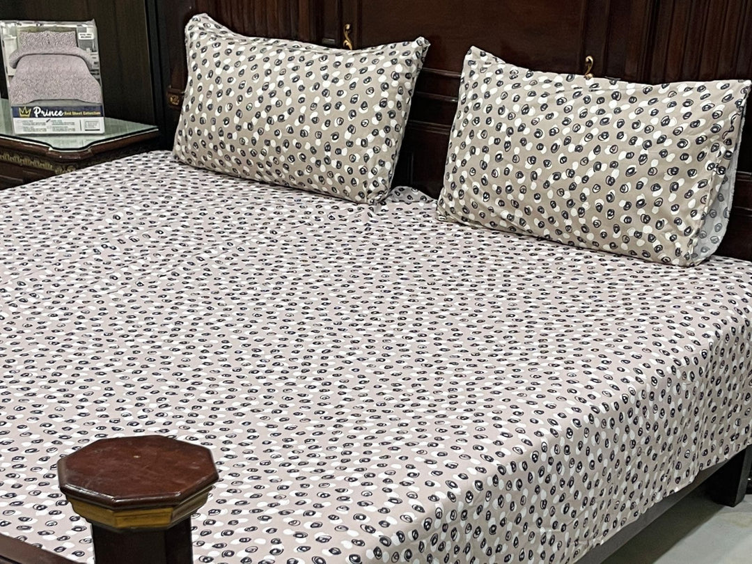 Micro Cotton Fabric King size Bedsheet Pebble Whimsy