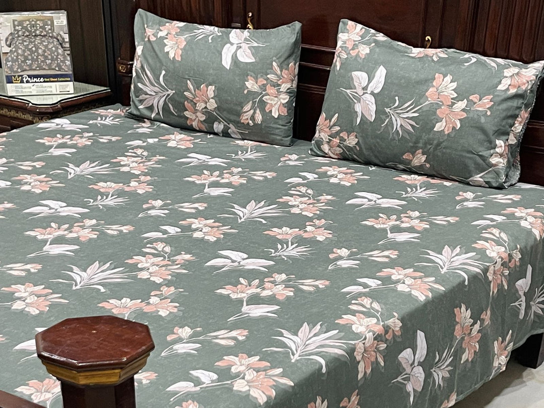 Micro Cotton Fabric King size Bedsheet Blossom Meadow