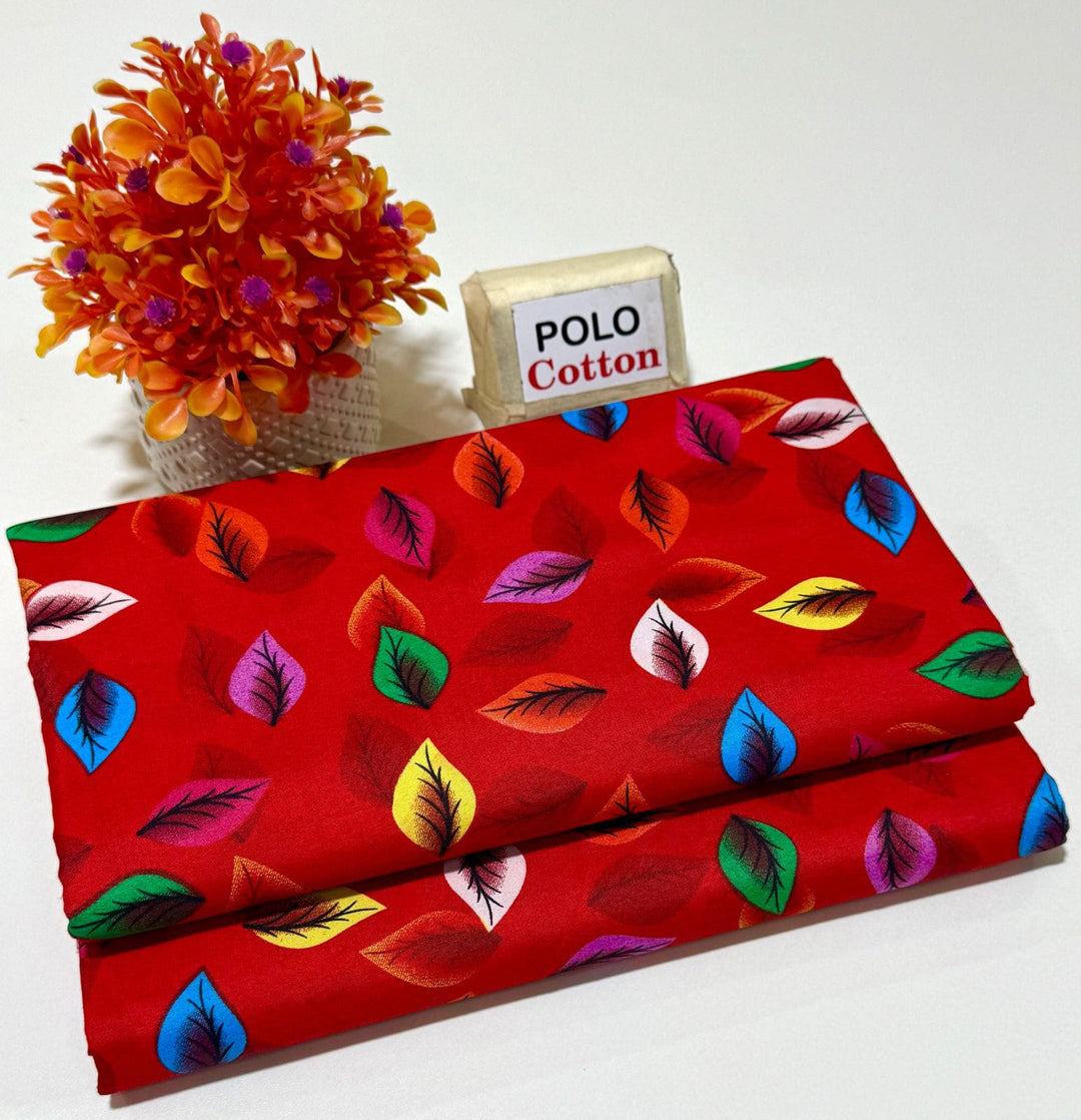 Micro Polo Cotton 2pcs Suit Autumn Leaves