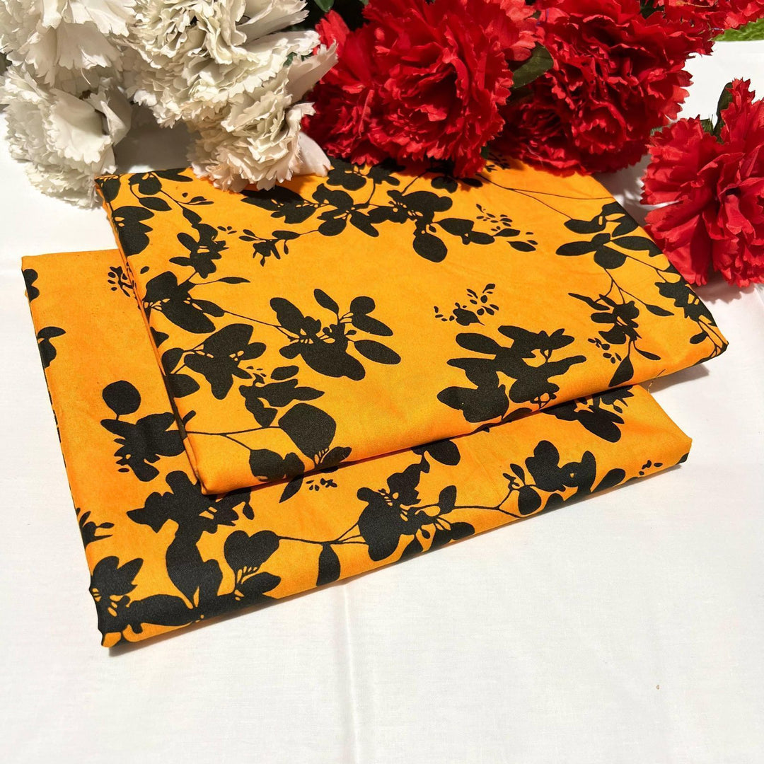 Micro Polo Cotton 2pcs Suit Onyx Leaf Scroll