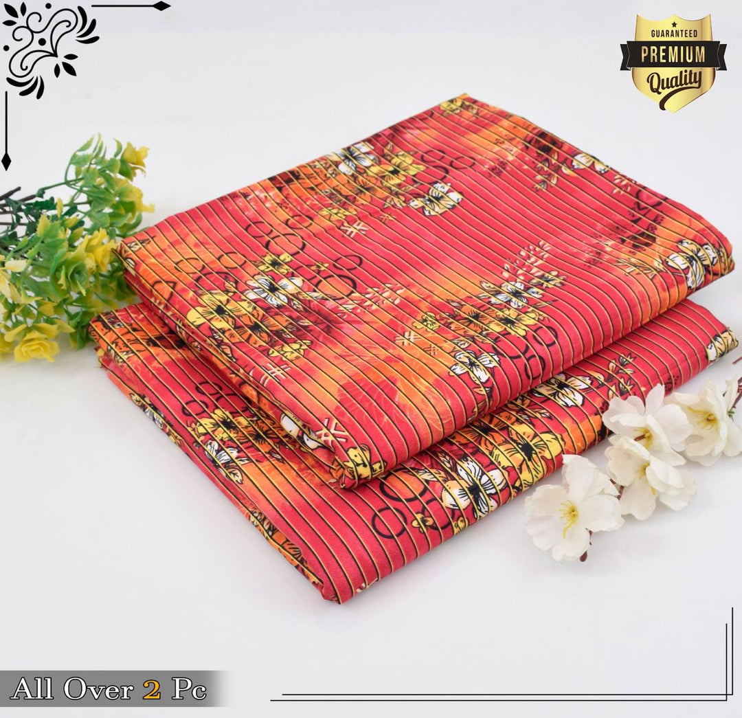 Micro Polo Cotton 2pcs Suit Fiery Floral Dream