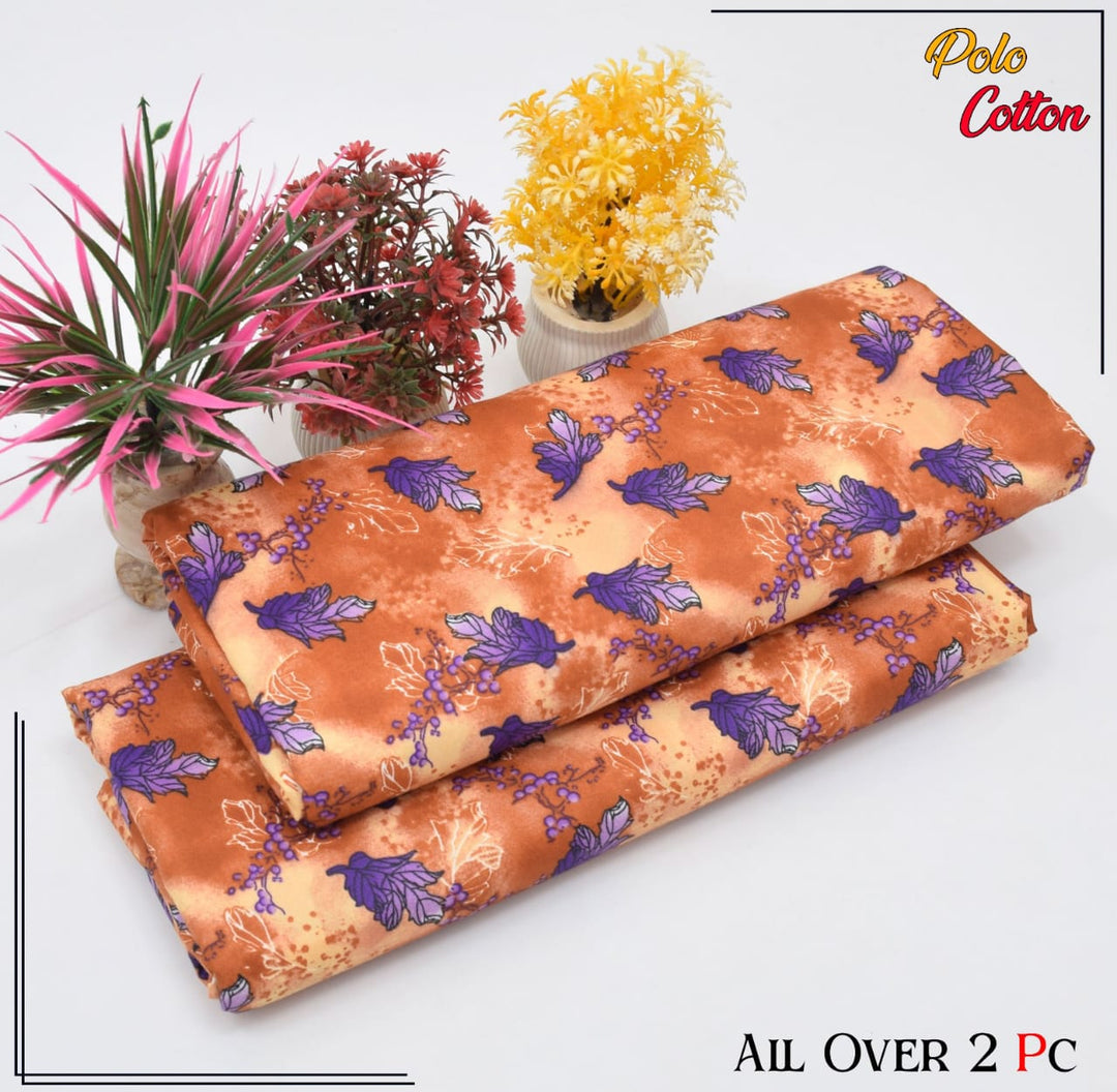 Micro Polo Cotton 2pcs Suit Copper Leaf Collection