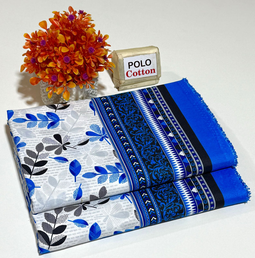 Micro Polo Cotton 2pcs Suit Mystic Blue
