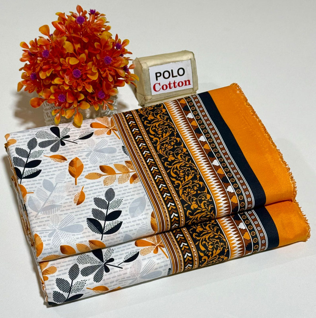 Micro Polo Cotton 2pcs Suit Folklore Orange