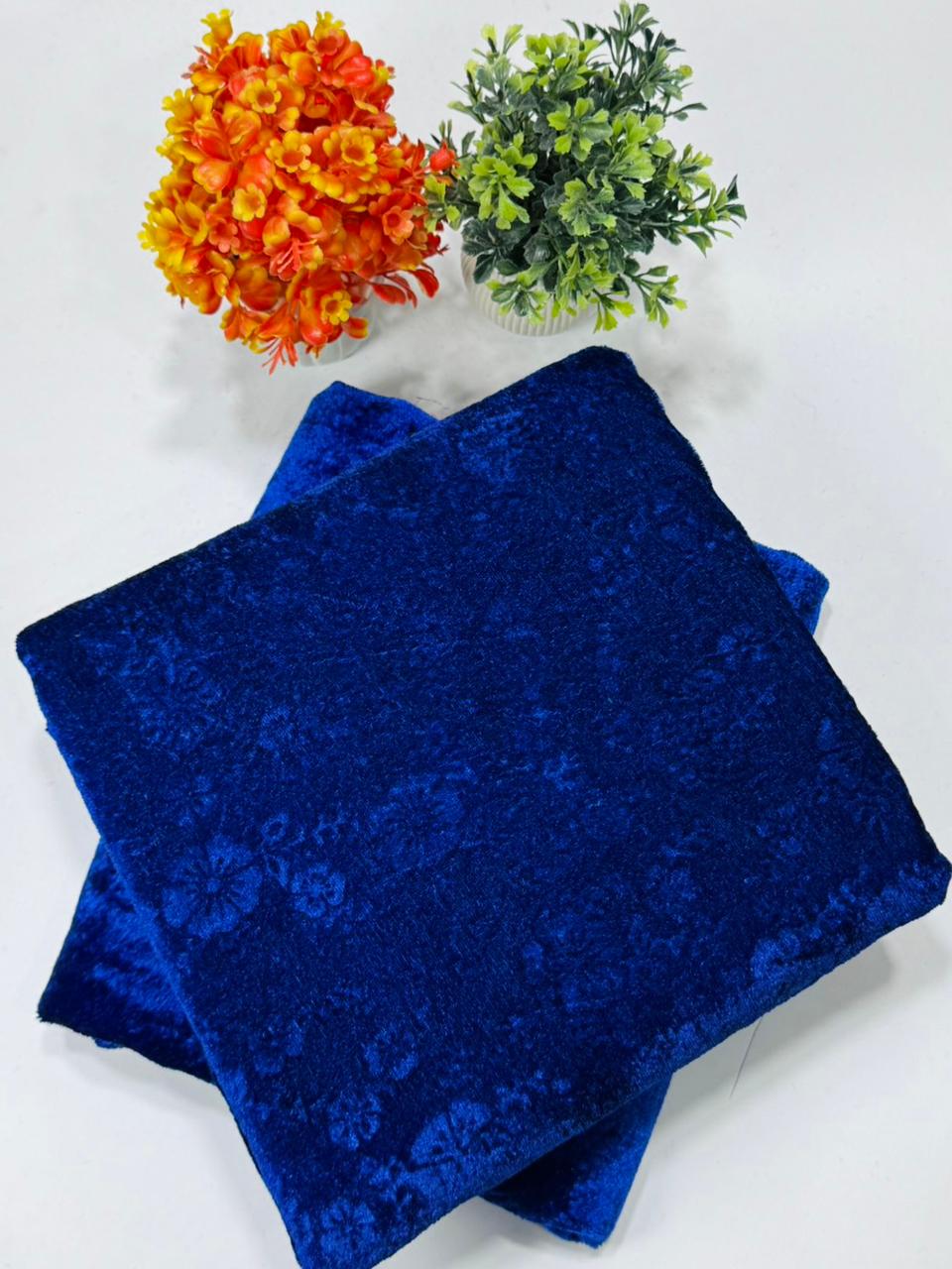 Luxury Velvet Printed 2pcs Ladies Winter Suit 01010