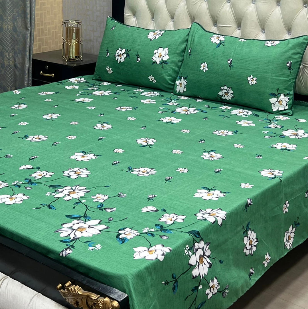 3D Leather Crystal Cotton Bedsheet AM3D-00412