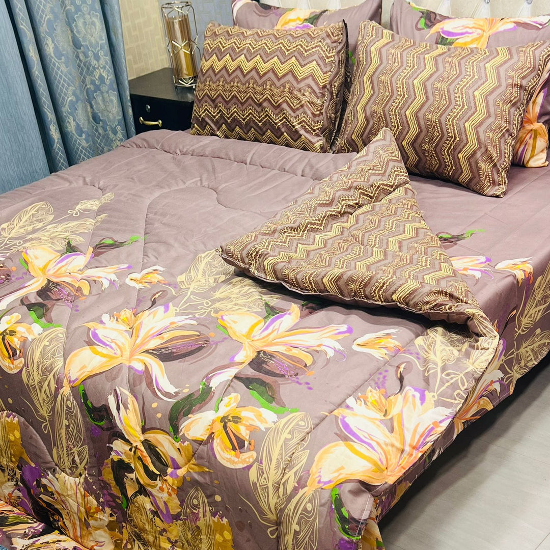 Luxury 6pcs Double Razai Set Cotton Stuff 00142