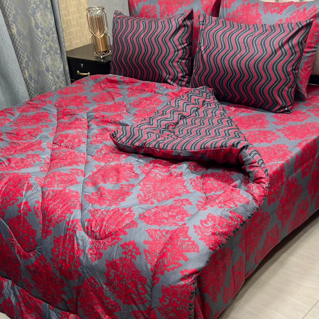 Luxury 6pcs Double Razai Set Cotton Stuff 00125
