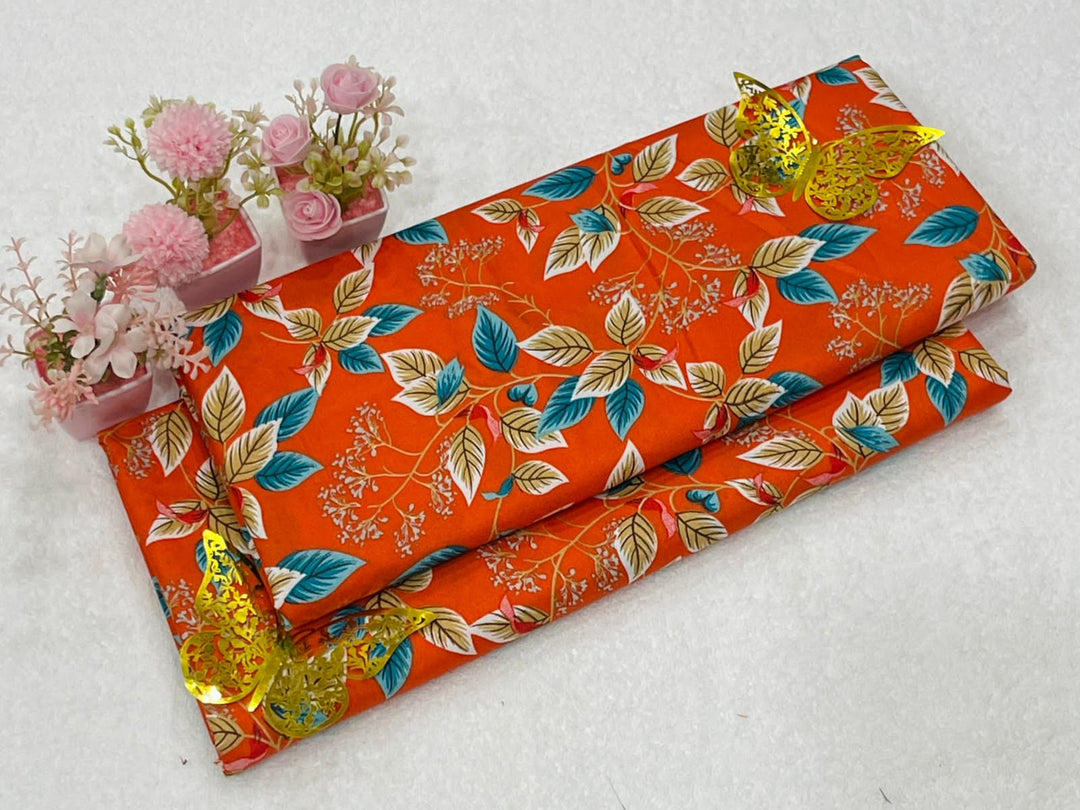 Micro Polo Cotton 2pcs Suit orange Gold pati