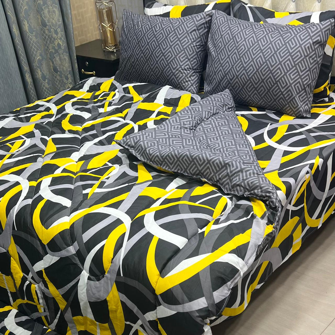 Luxury 6pcs Double Razai Set Cotton Stuff 00136
