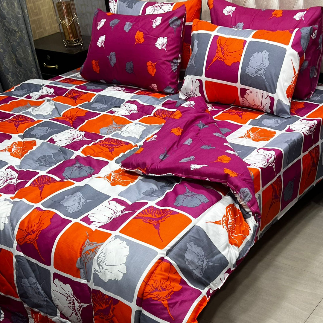 Luxury 6pcs Double Razai Set Cotton Stuff 00133
