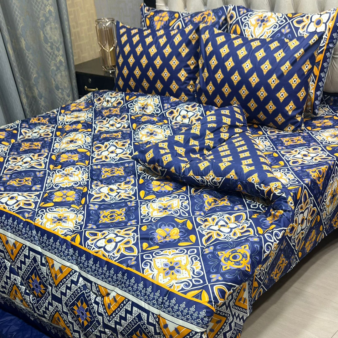 Luxury 6pcs Double Razai Set Cotton Stuff 00130