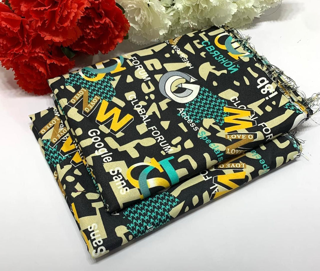 Micro Polo Cotton 2pcs Suit English Green Black