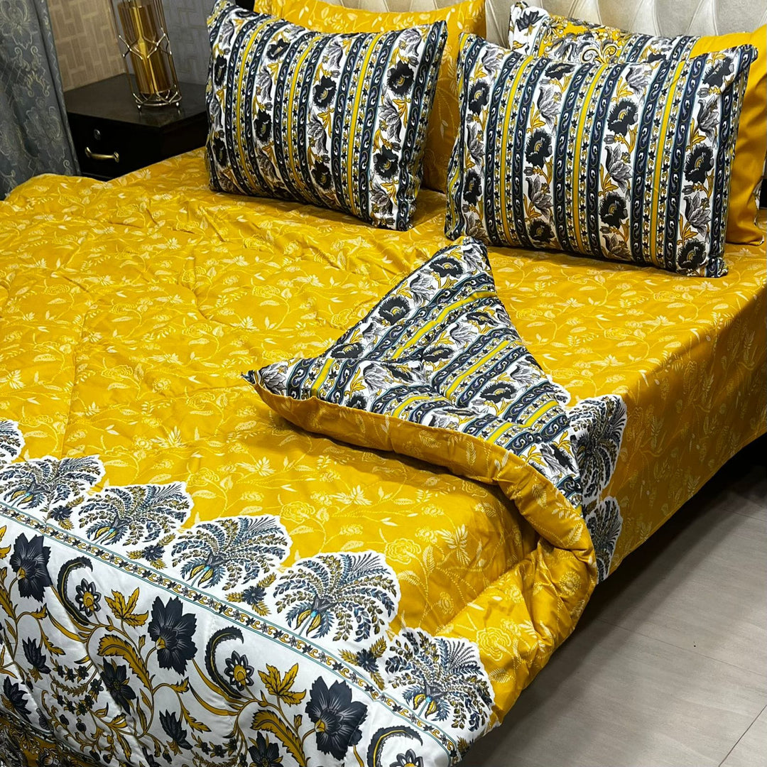Luxury 6pcs Double Razai Set Cotton Stuff 00124