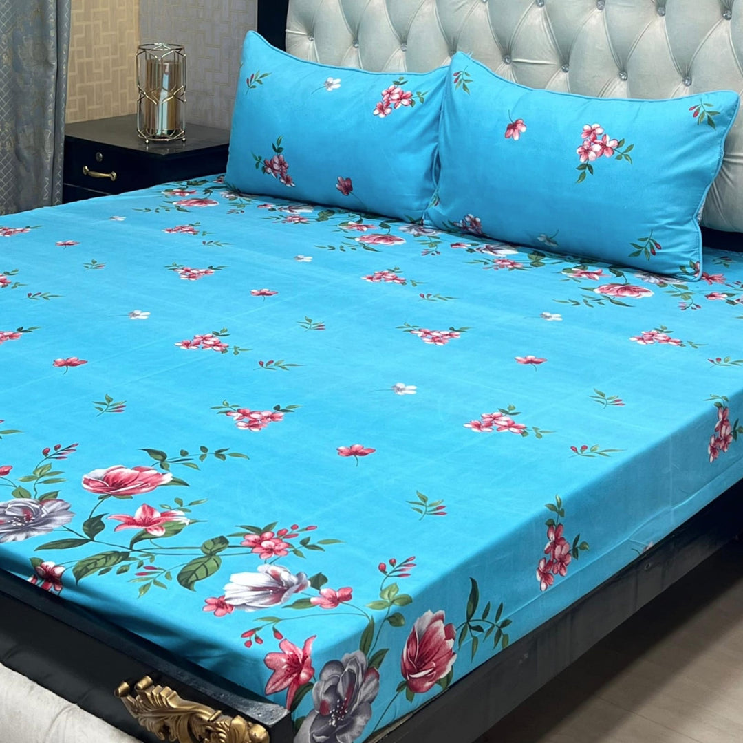 3D Leather Crystal Cotton Bedsheet AM3D-00411