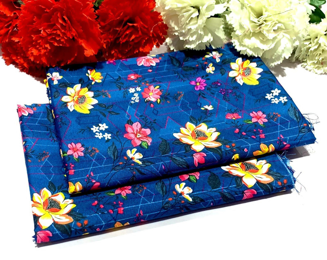 Micro Polo Cotton 2pcs Suit Blue Zig