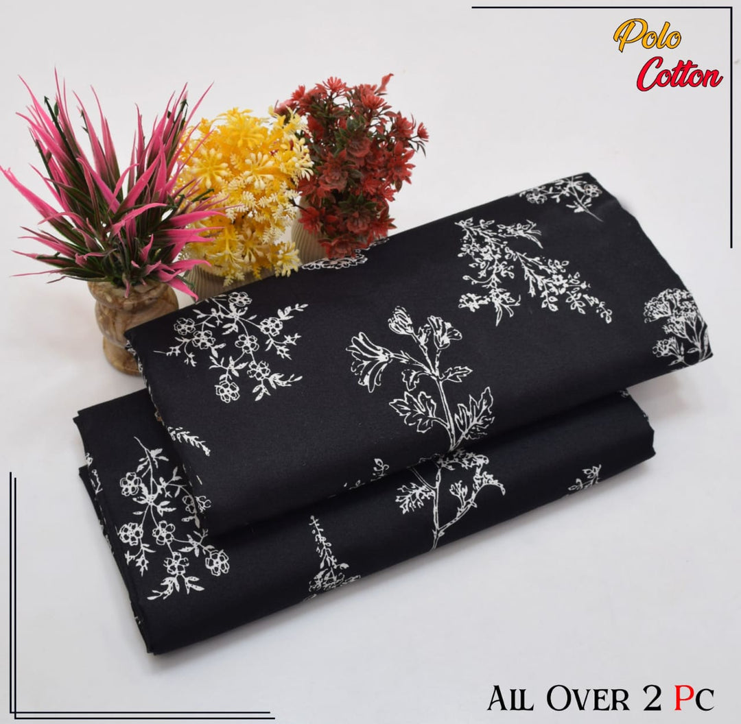 Micro Polo Cotton 2pcs Suit Black Tree WT