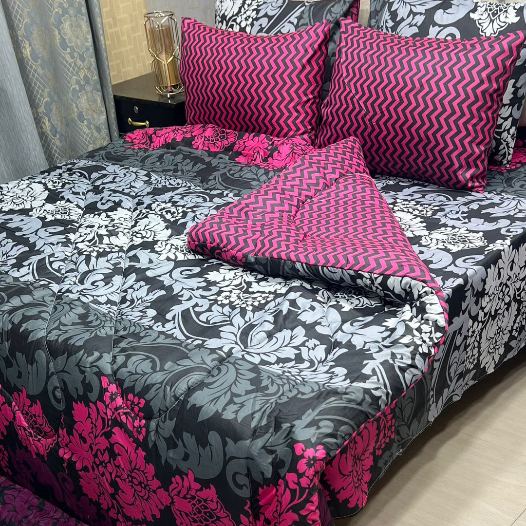 Luxury 6pcs Double Razai Set Cotton Stuff 00141