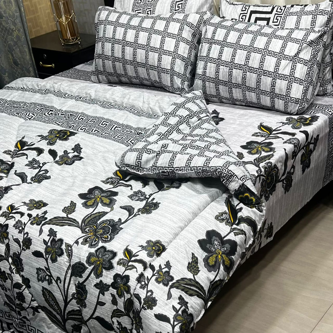 Luxury 6pcs Double Razai Set Cotton Stuff 00134