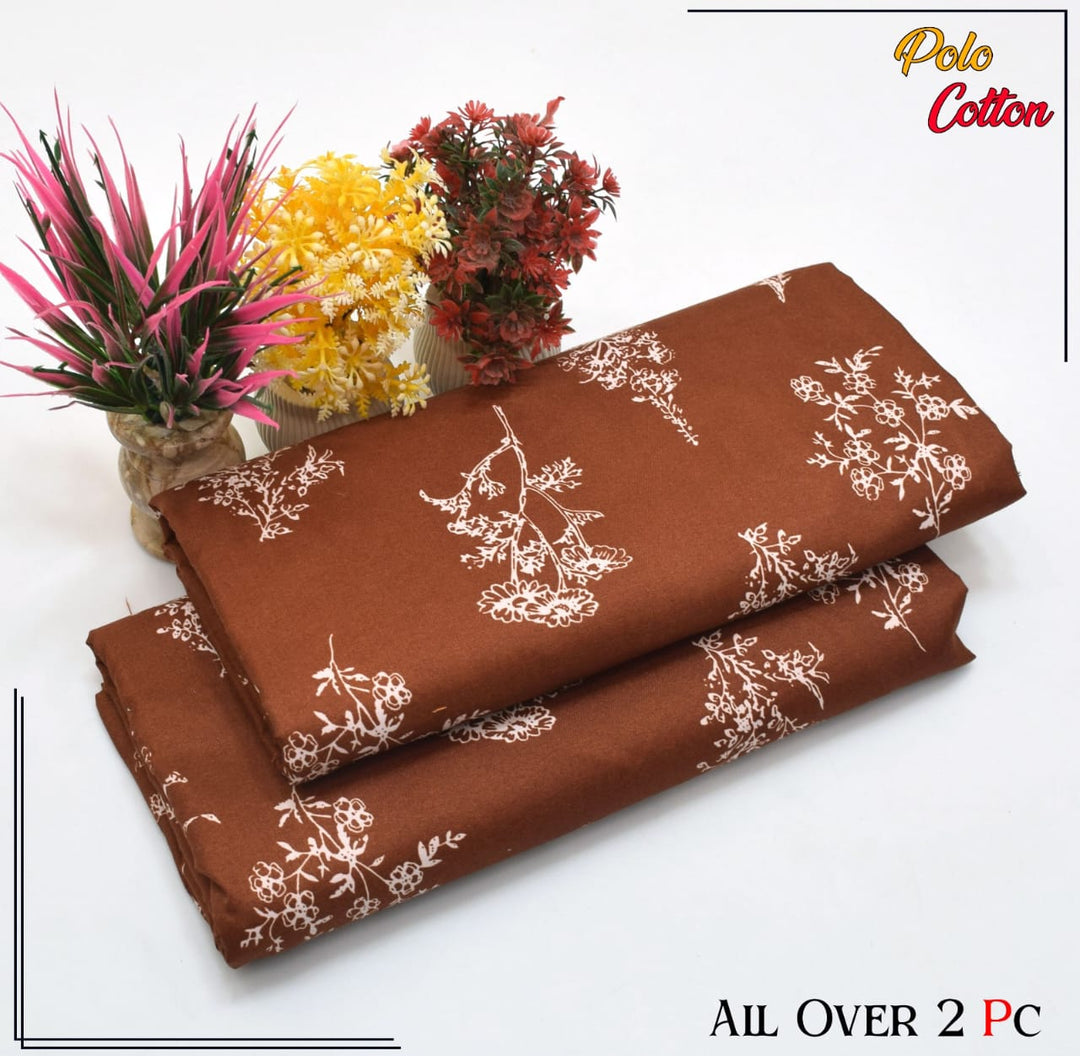 Micro Polo Cotton 2pcs Suit Brown Tree WT