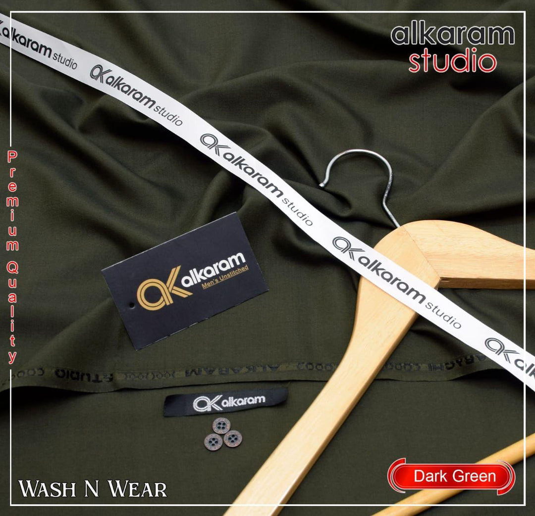 Luxury Carnivals Men Suit Wash n Wear Boski Unstitched Fabric Alkaram Studio 00904
