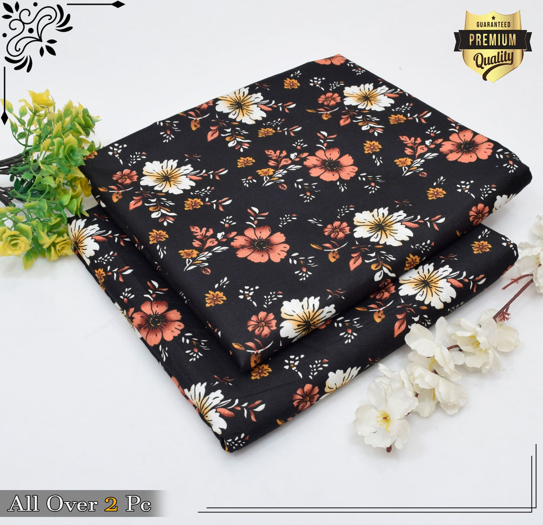 Micro Polo Cotton 2pcs Suit black peach Heart