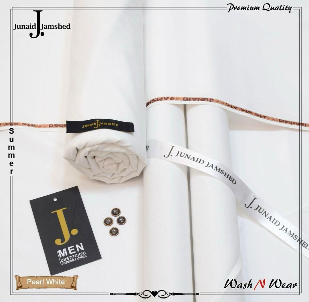 Four season Wash & Wear by J. Junaid Jamshaid Online Pearl White