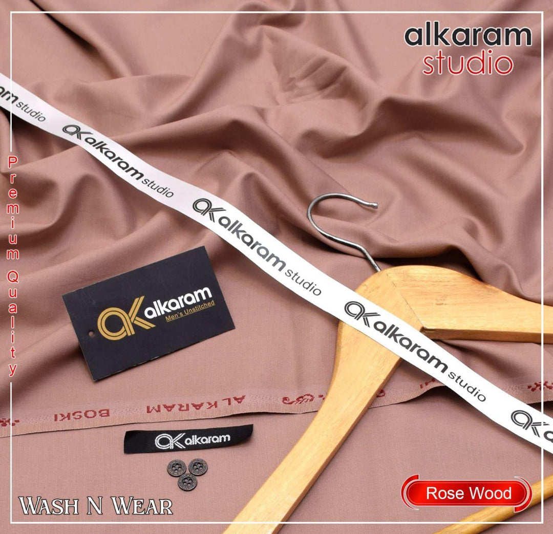 Luxury Carnivals Men Suit Wash n Wear Boski Unstitched Fabric Alkaram Studio 00903