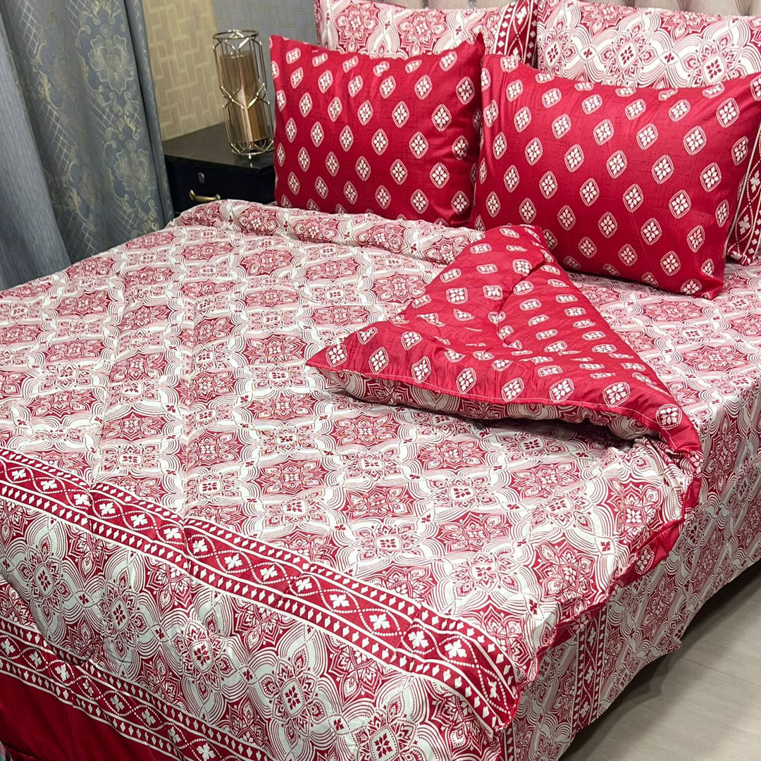 Luxury 6pcs Double Razai Set Cotton Stuff 00149