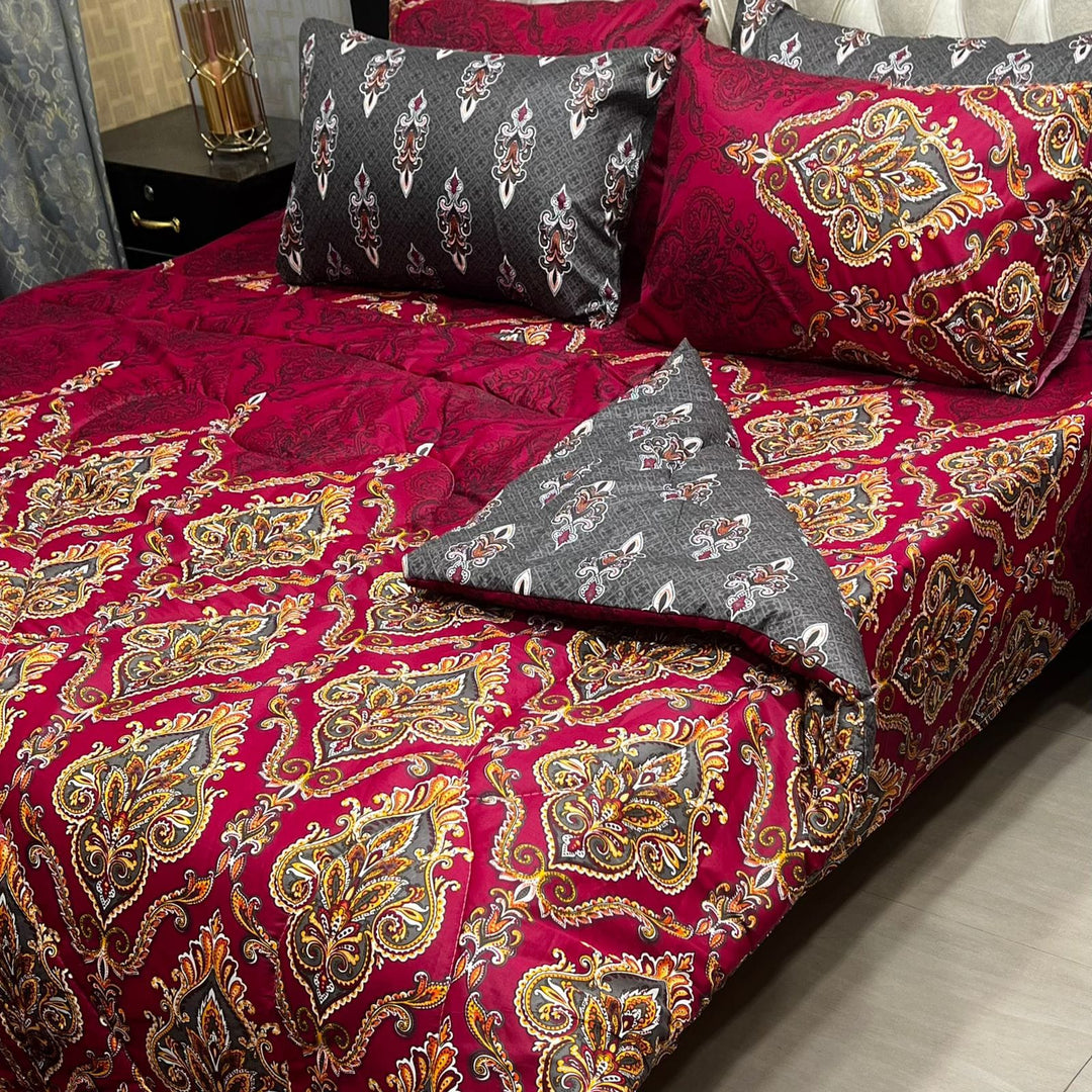 Luxury 6pcs Double Razai Set Cotton Stuff 00139