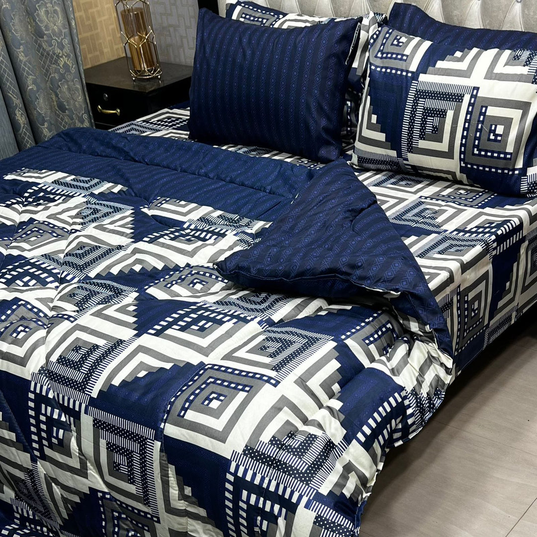 Luxury 6pcs Double Razai Set Cotton Stuff 00129