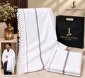 J. Junaid jamsheed Premium Men wool Shawl White AY00901