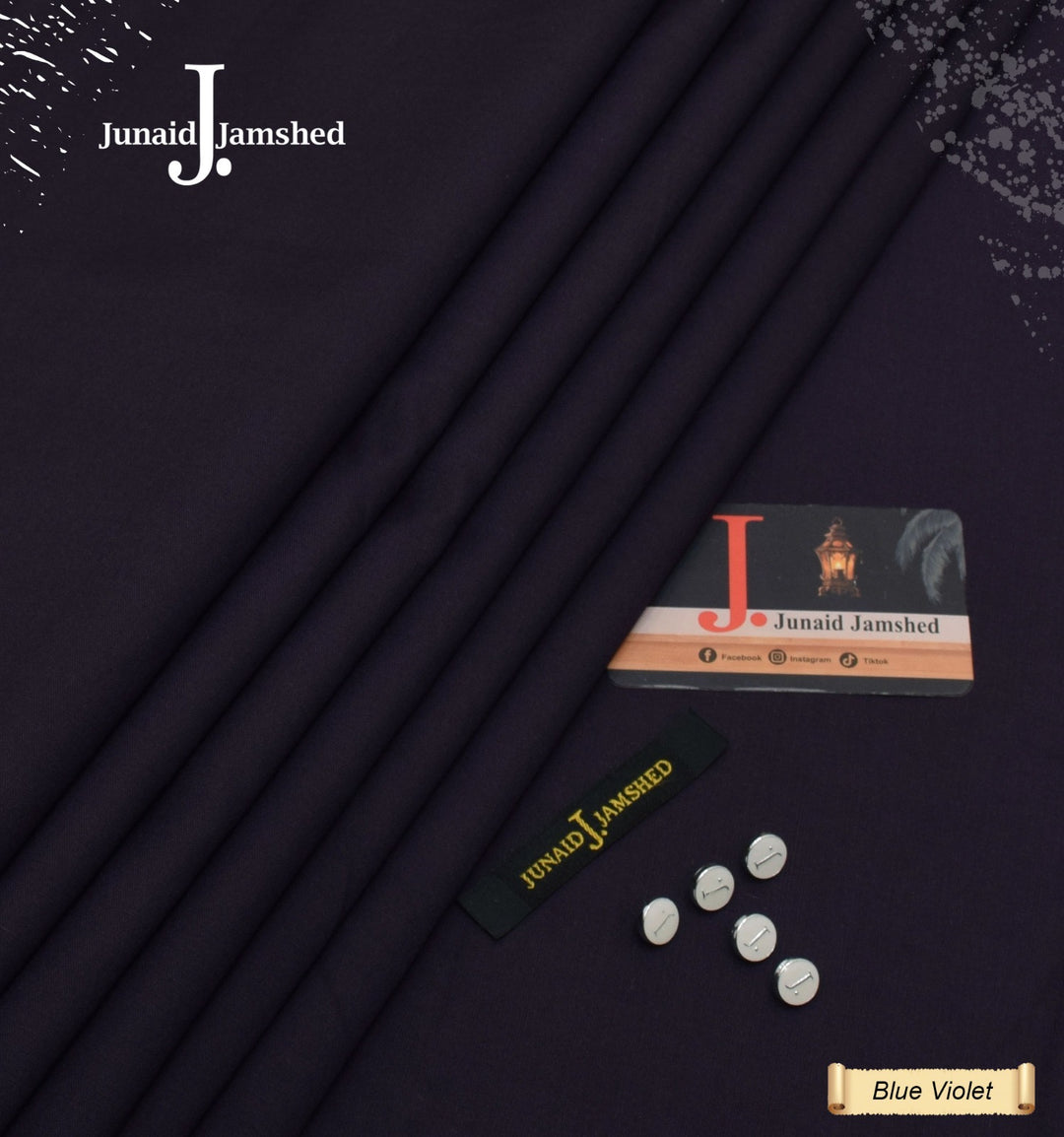 J. Junaid Jamshaid Online All Season Wash & Wear Boski For Men Blue Voilet