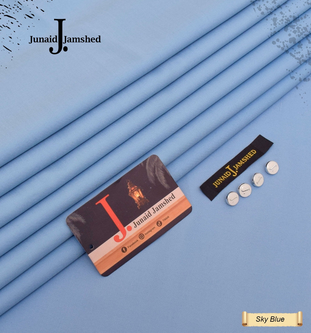 J. Junaid Jamshaid Online All Season Wash & Wear Boski For Men Sky Blue