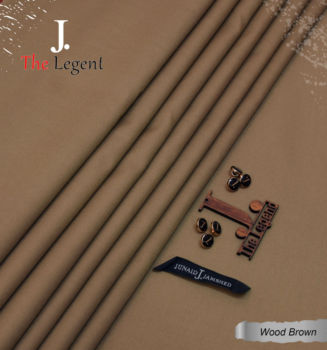 J. Junaid Jamshaid Online All Season Wash & Wear Boski For Men Wood Brown