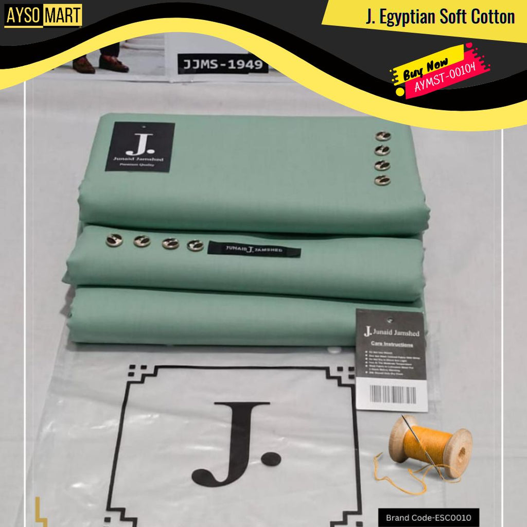 J. By Junaid Jamshed Egyptian Soft Cotton Suiting- Unstitched AYMST-00104