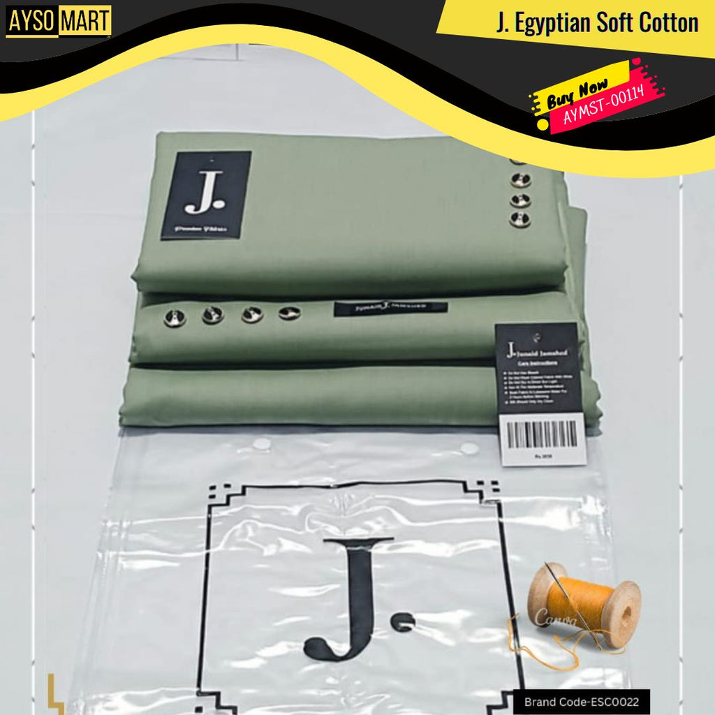 J. By Junaid Jamshed Egyptian Soft Cotton Suiting- Unstitched AYMST-00114