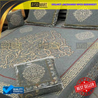 Velvet Jacquard 4pcs King Size Bedsheet Set Royal