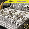 3D Leather Crystal Cotton Bedsheet AM3D-00250