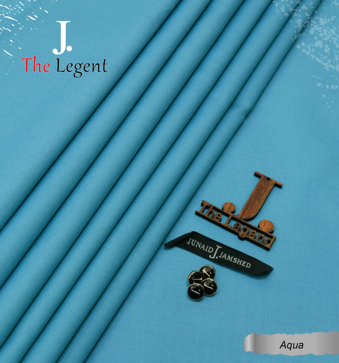J. Junaid Jamshaid Online All Season Wash & Wear Boski For Men Aqua