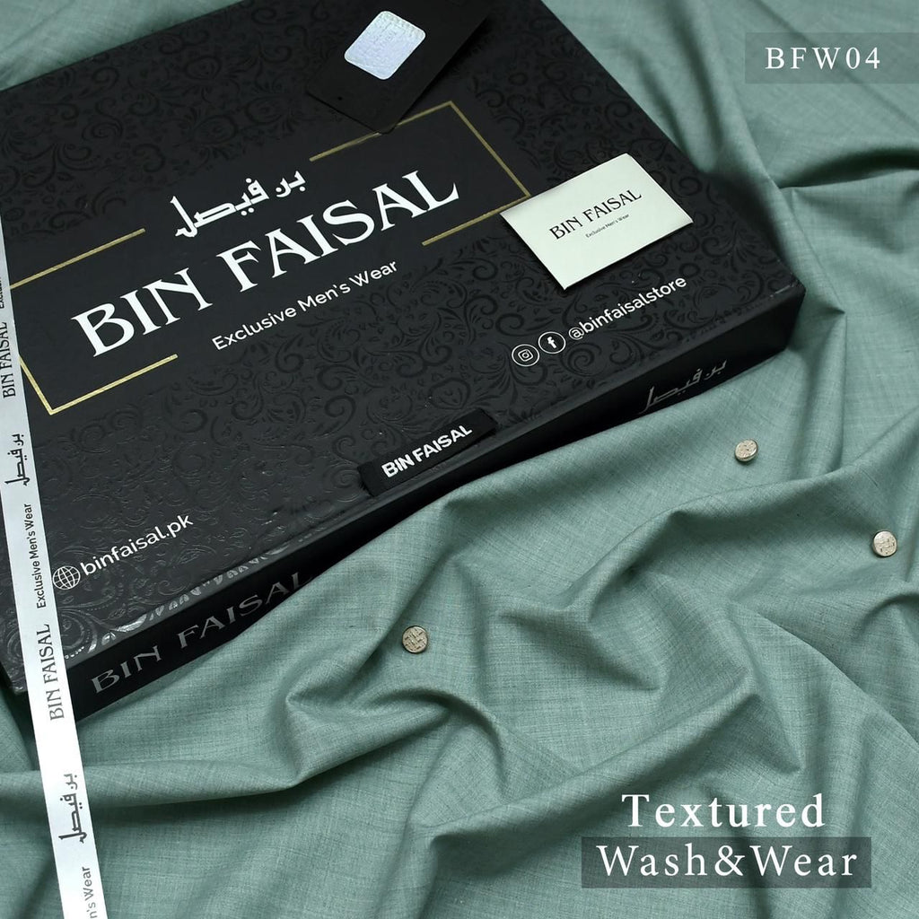 BIN Faisal 100% Pure Super Luxury Texture Wash & Wear 00101