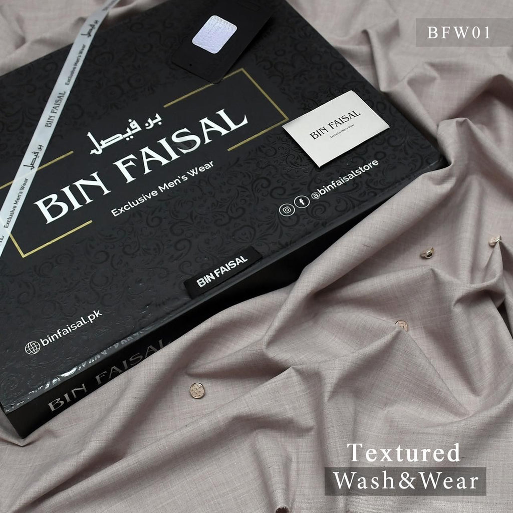 BIN Faisal 100% Pure Super Luxury Texture Wash & Wear 00102