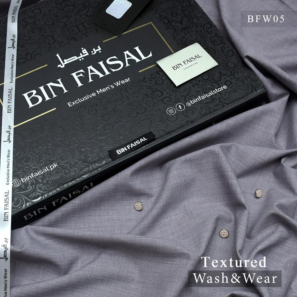BIN Faisal 100% Pure Super Luxury Texture Wash & Wear 00104