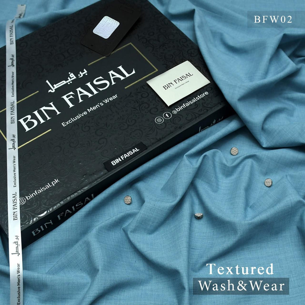 BIN Faisal 100% Pure Super Luxury Texture Wash & Wear 00105