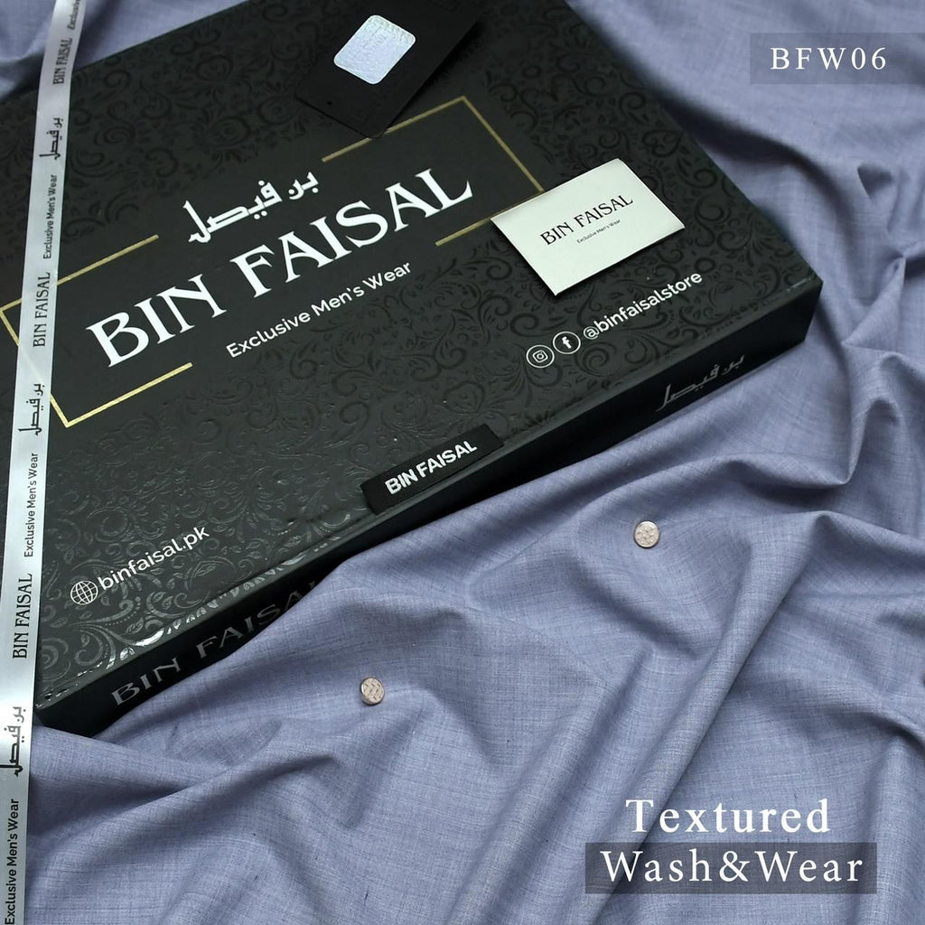 BIN Faisal 100% Pure Super Luxury Texture Wash & Wear 00106