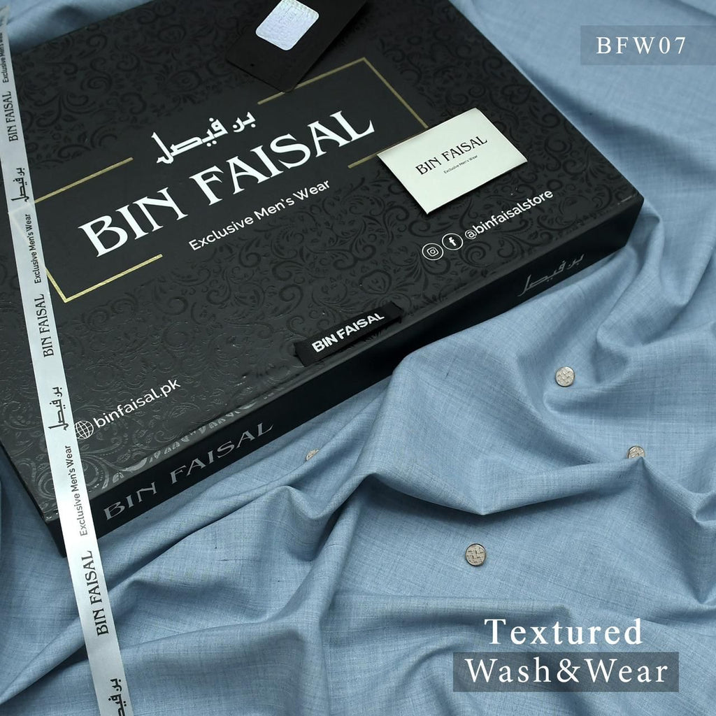 BIN Faisal 100% Pure Super Luxury Texture Wash & Wear 00107